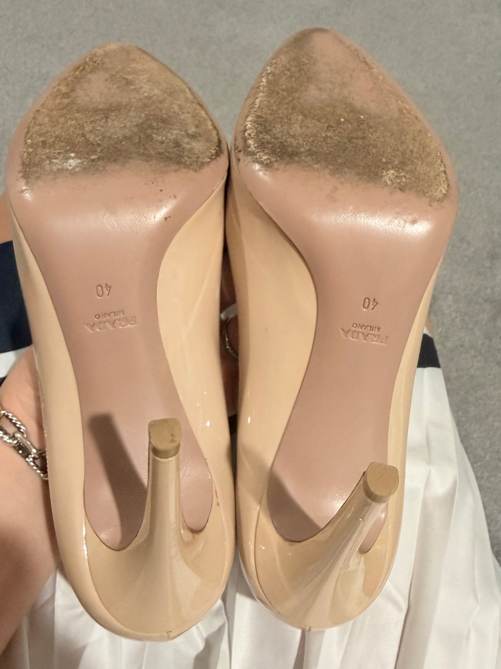 Prada Blush Patent Leather Pointed Toe Pumps - Picture 2 of 4